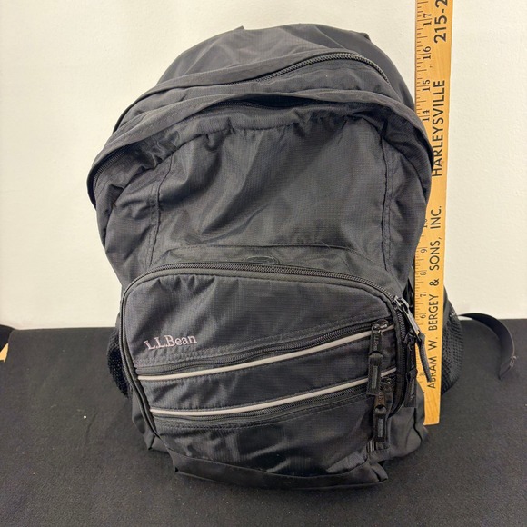 EUC LL Bean Super Deluxe XL Backpack Book Pack Bookbag 41L Black 290888 - Picture 13 of 14
